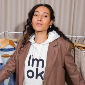 I'm Okay Unisex Raglan Hoodie